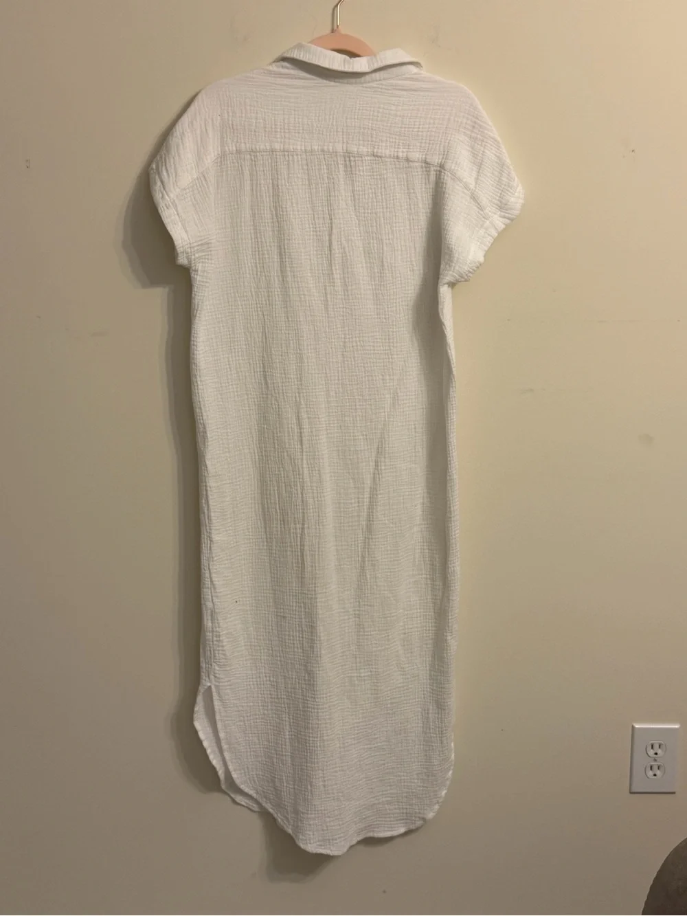 White Button-Front Dress